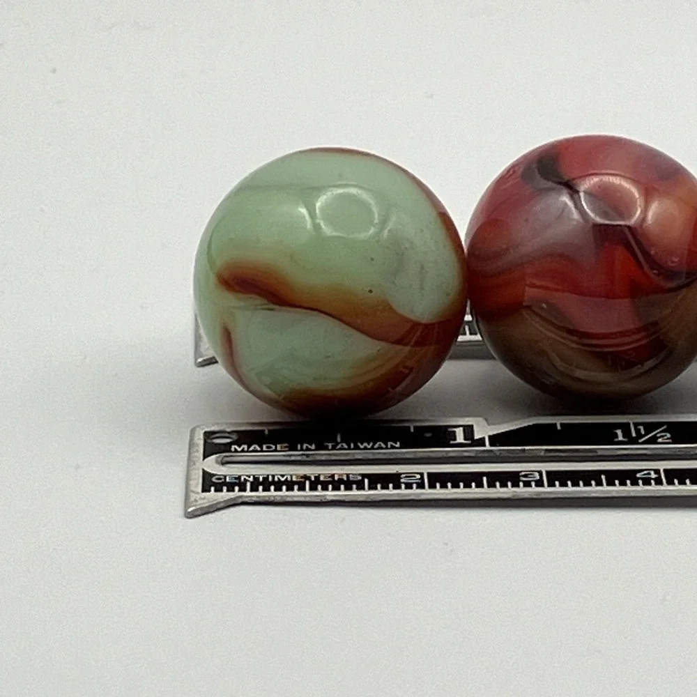 7 - Vintage Glass Marbles / Assorted Mix + Cadmium / Shooters / Glows / No 22